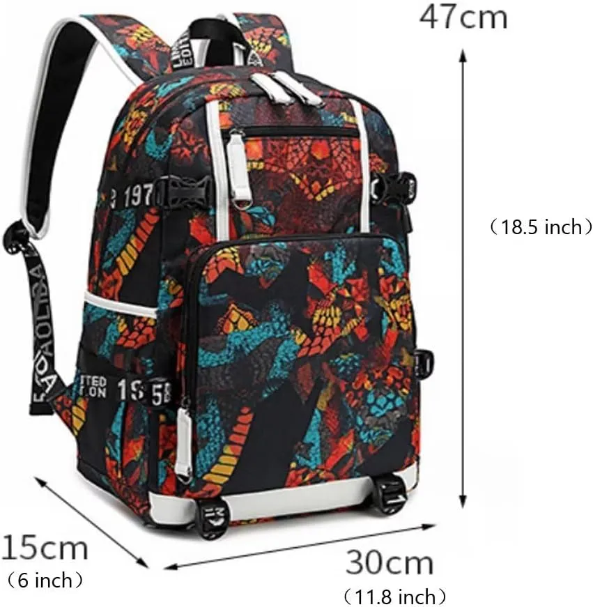 FANwenfeng Basketball Player 23 Luminous Backpack Travel Daypacks Fans Bag for Men Women (Style 18)
