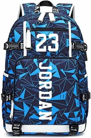 FANwenfeng Basketball Player 23 Luminous Backpack Travel Daypacks Fans Bag for Men Women (Style 18)