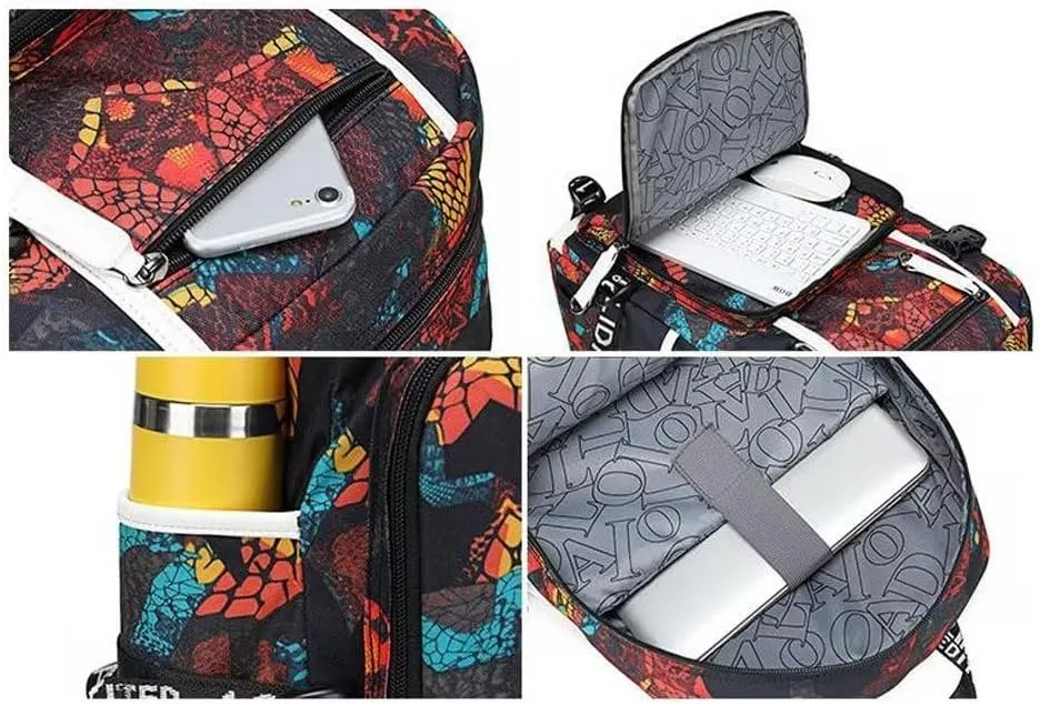 FANwenfeng Basketball Player 23 Luminous Backpack Travel Daypacks Fans Bag for Men Women (Style 18)