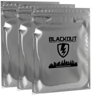Faraday Cage EMP BLACKOUT Bags Premium Ultra Thick 3pc Prepping Kit Extra Large 15" X 18" Laptops Tablets Smartphones Hard Drives