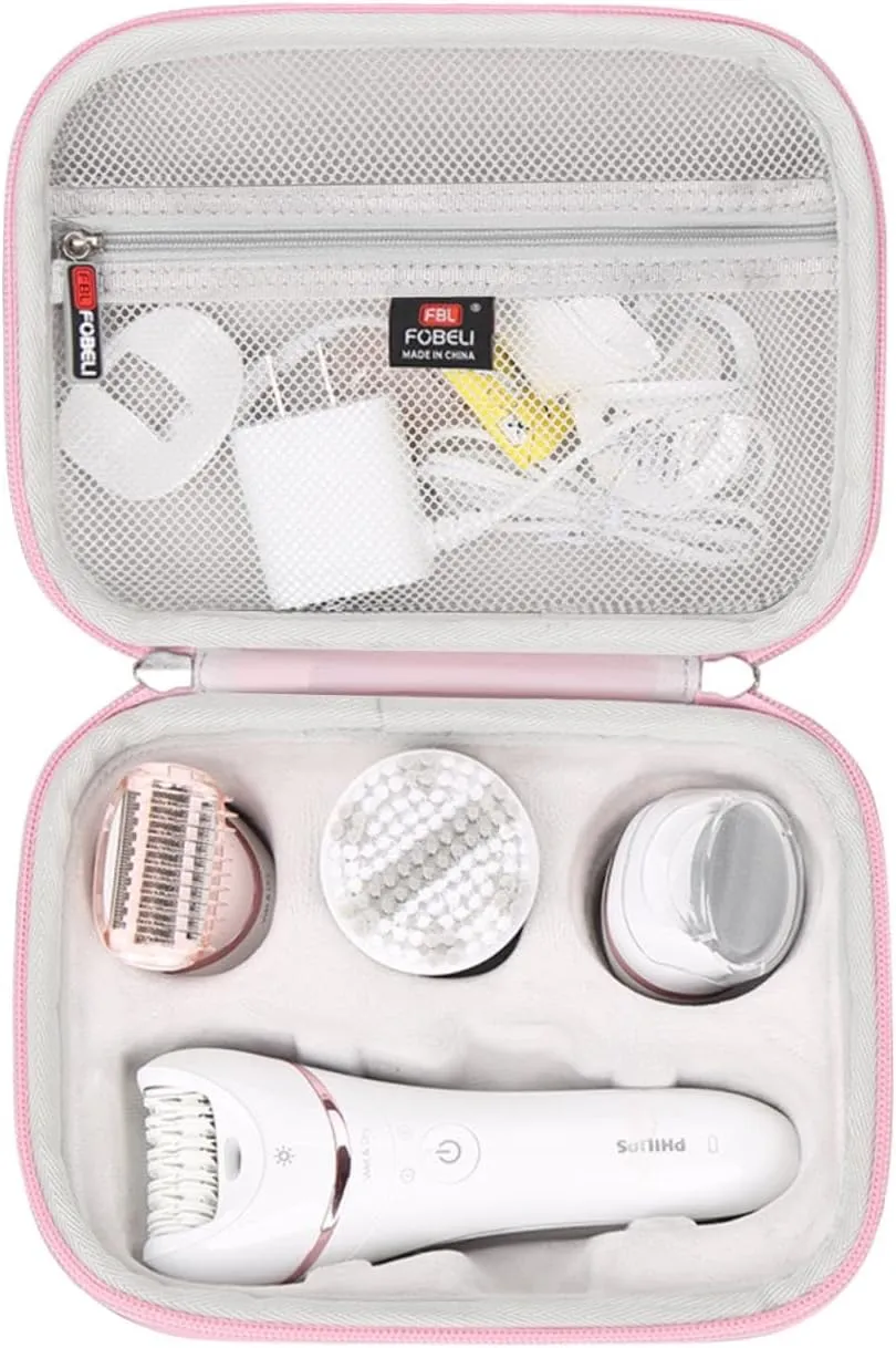FBLFOBELI Hard Storage Case Compatible with VOYOR/Philips Epilator Series 8000 5 in 1 Women Shaver BRE740/14, EVA Protective Travel Carrying Container Bag (Case Only)