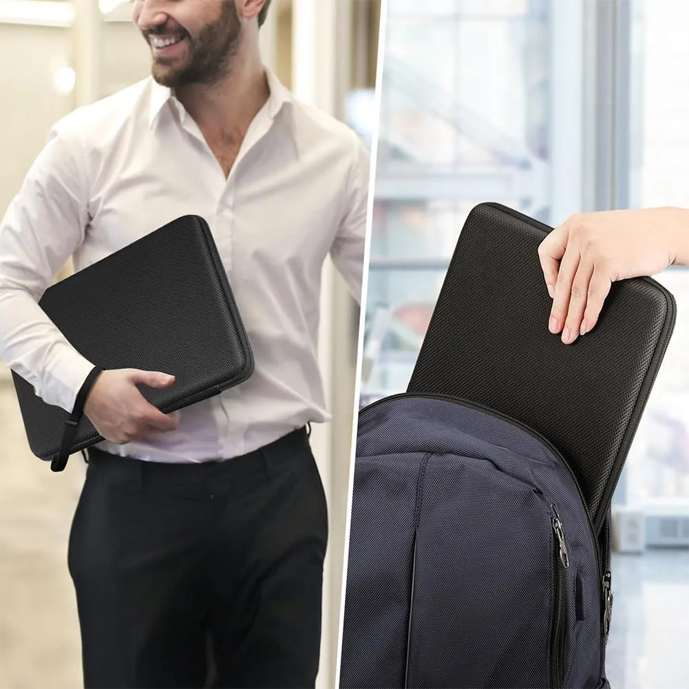 FINPAC Hard Laptop Sleeve Case for 13 inch MacBook Air M4 2025 M3 2024, 14 inch MacBook Pro M4/M3/M2/M1 A2918 A2992 A2779 A2442, 13'' Air/Pro, Waterproof Case for Dell, Surface Laptop, HP, Acer, Black