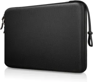 FINPAC Hard Laptop Sleeve Case for 13 inch MacBook Air M4 2025 M3 2024, 14 inch MacBook Pro M4/M3/M2/M1 A2918 A2992 A2779 A2442, 13'' Air/Pro, Waterproof Case for Dell, Surface Laptop, HP, Acer, Black