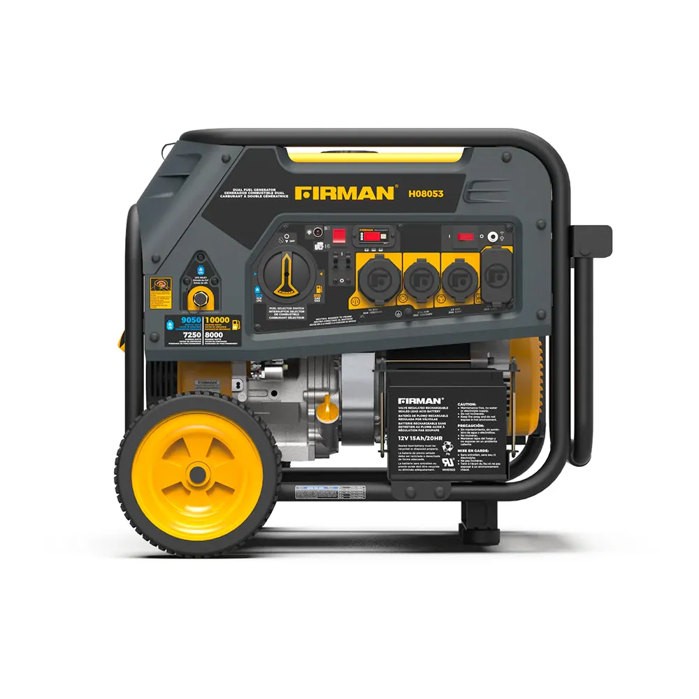 Firman H08053 Dual Fuel Portable Generator - 8000 Watt