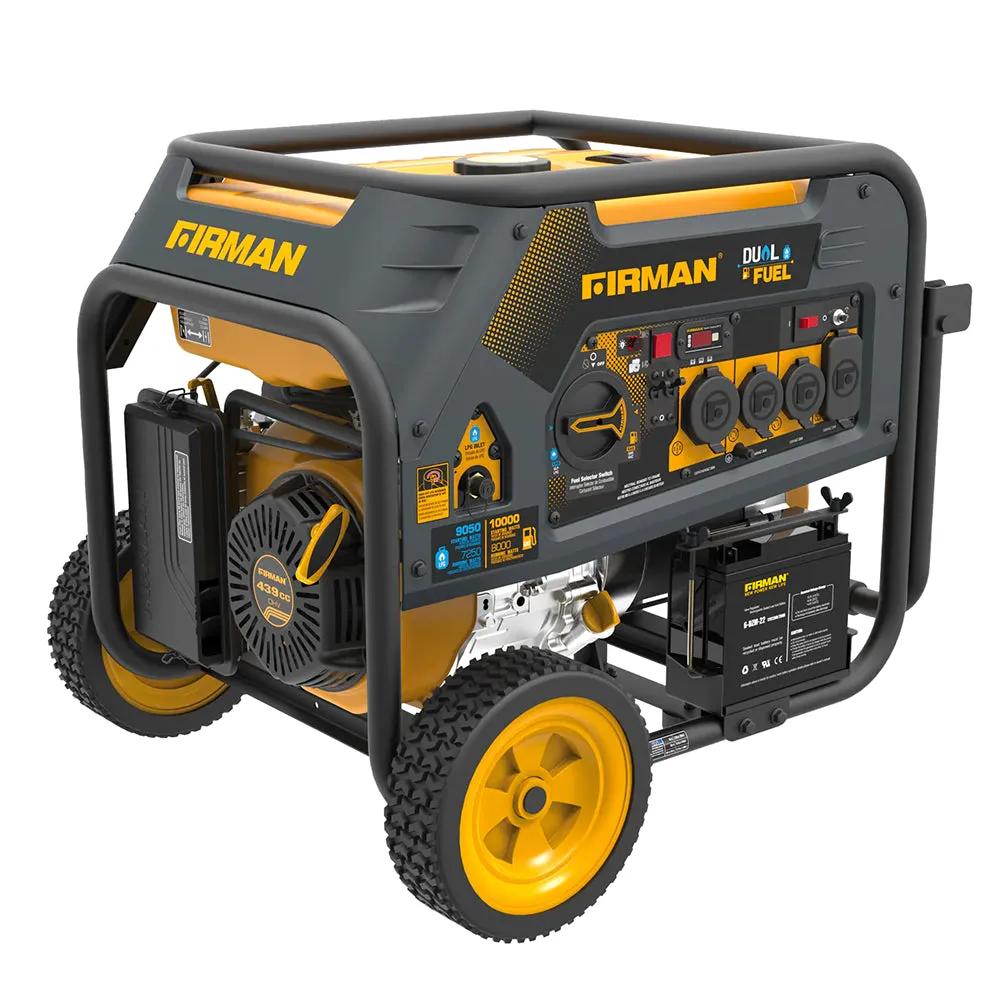 Firman H08053 Dual Fuel Portable Generator - 8000 Watt