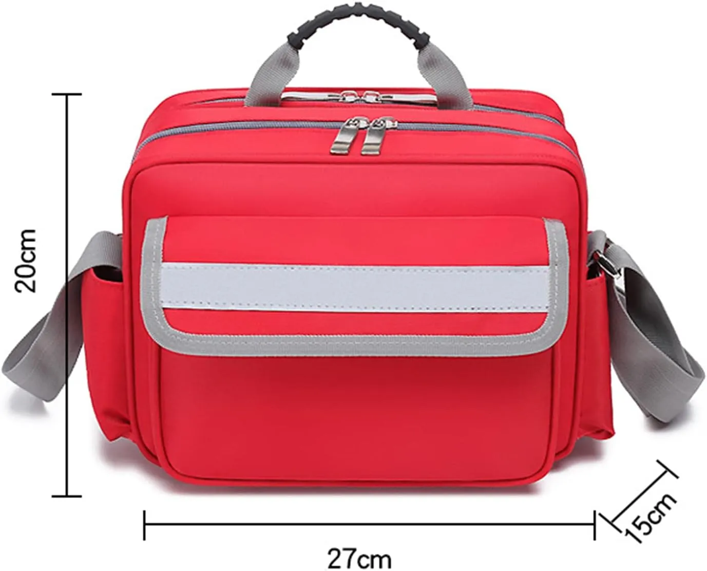 First Aid Bag - Empty First Responder Bag for Home Outdoor Travel Camping Hiking, EMT EMS Trauma Bag Portable Pouch(Blue)
