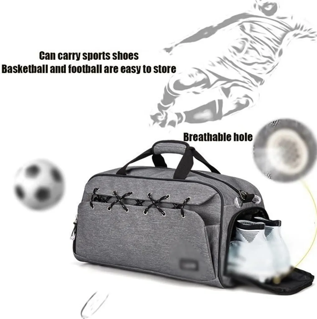 Fitness Women Sport Gym Duffle Bags Shoulder Men Swimming Dry Pack Soccer Basketball Travel Handbag(D)