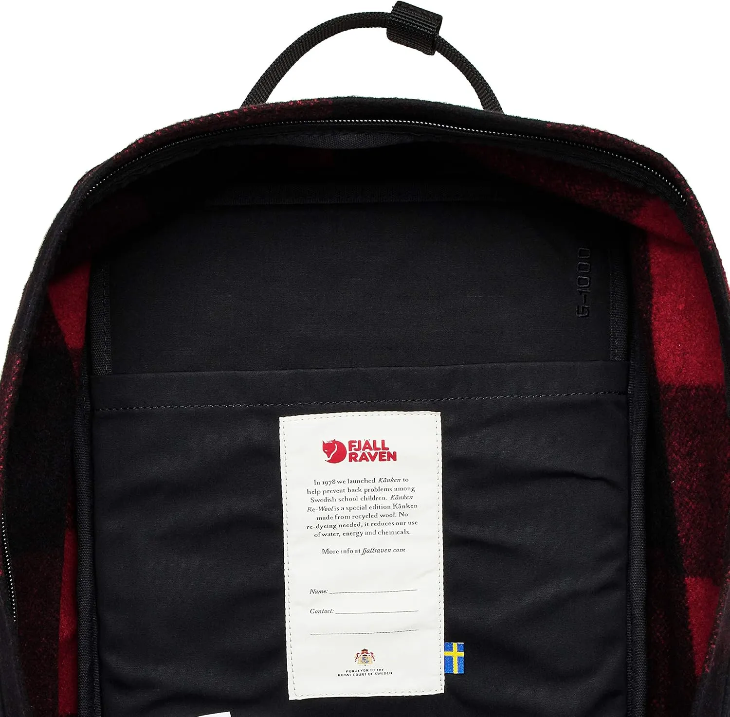 Fjällräven 15" Kånken Re-Wool Laptop Red/Black One Size