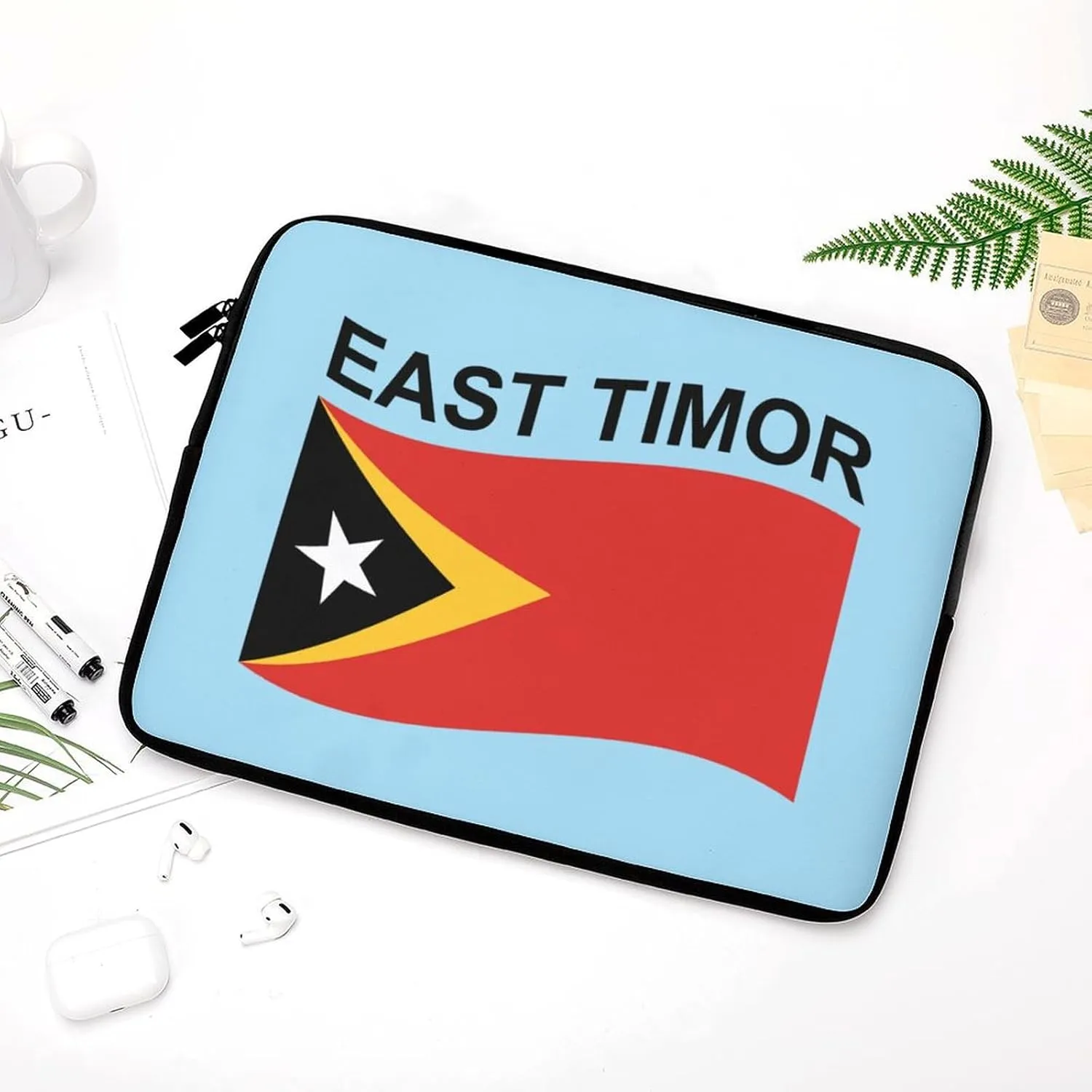 Flag of East Timor Fashion Laptop Sleeve Bag Computer Carrying Case for Business Office Travel