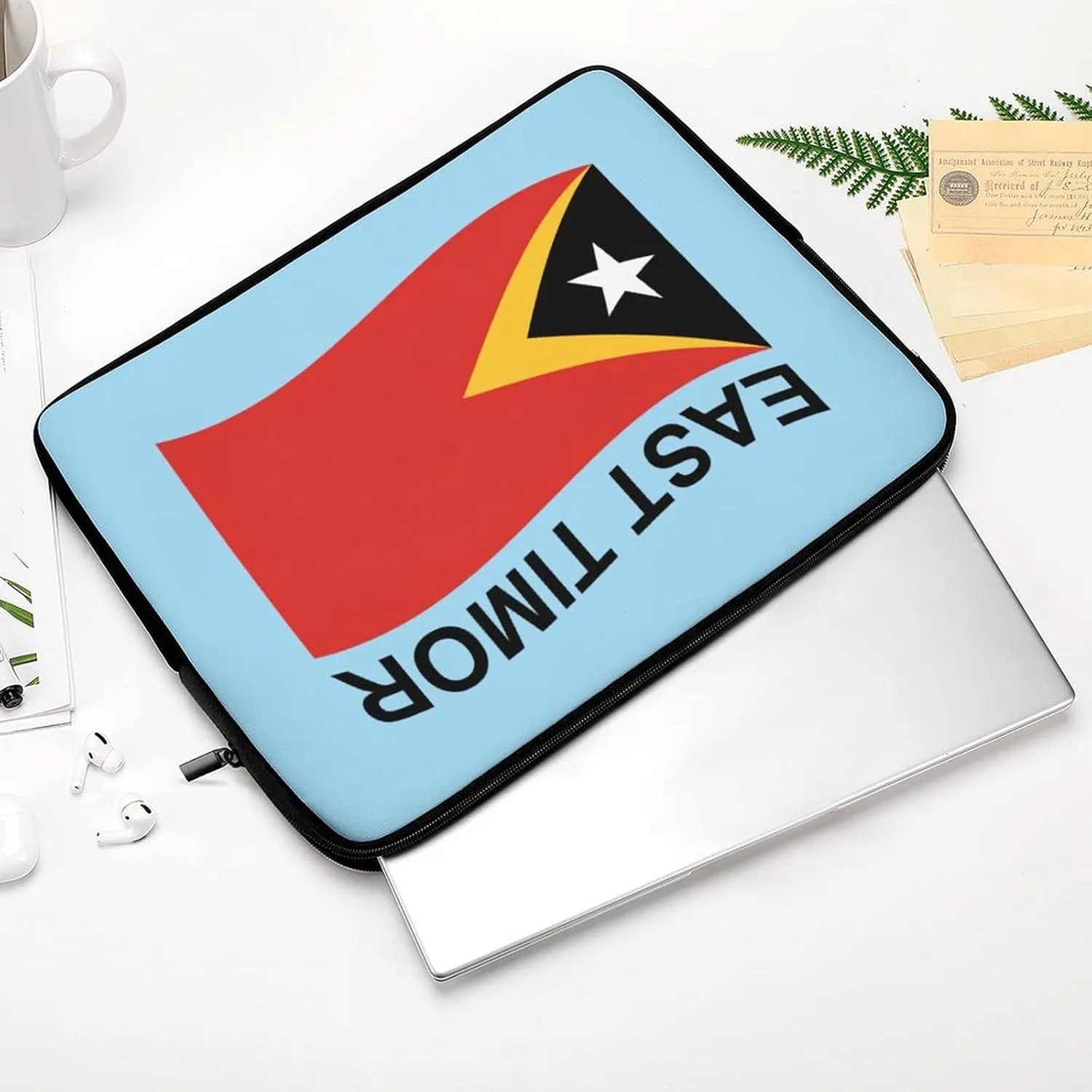 Flag of East Timor Fashion Laptop Sleeve Bag Computer Carrying Case for Business Office Travel