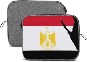 Flag of Egypt Map Laptop Bag Lightweight Laptop Sleeve Case Durable Briefcase Carrying Case for Men Women 13inch