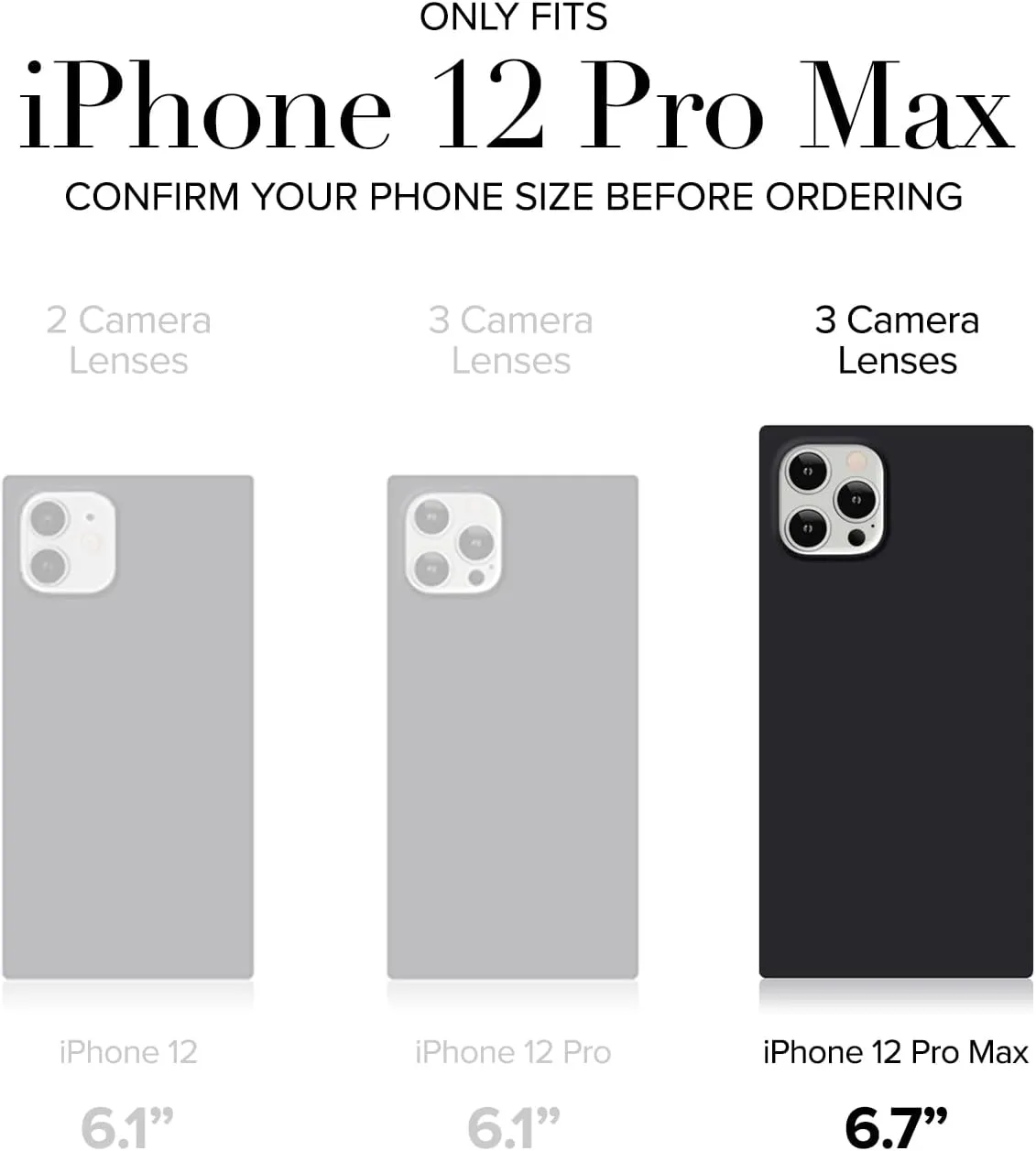 Flaunt Square Protective Case - Compatible with iPhone 12 Pro Max - Wireless Charging - Stylish Drop Tested Shockproof Phone Case - The Official Square Phone Case (Mother of Pearl)
