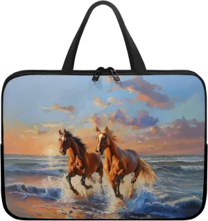 Floral Laptop Tote Bag 15.6" for Women，Fashion Laptop Bag with Handle Laptop Messenger Bag 17.3"