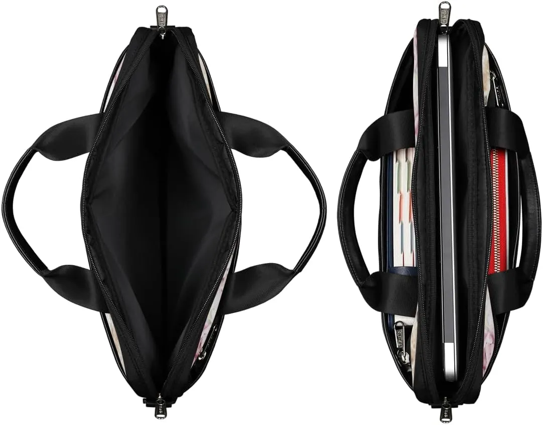 Flower Rabbit Laptop Bag for Men Women 13-15 Inch Case Bags Sleeve Shoulder with Anti Slip Removable The Pad Straps(15x1x11inches)