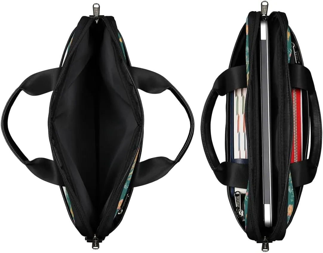 Flowers Peacock Laptop Bag for Men Women 13-15 Inch Case Bags Sleeve Shoulder with Anti Slip Removable The Pad Straps(15x1x11inches)