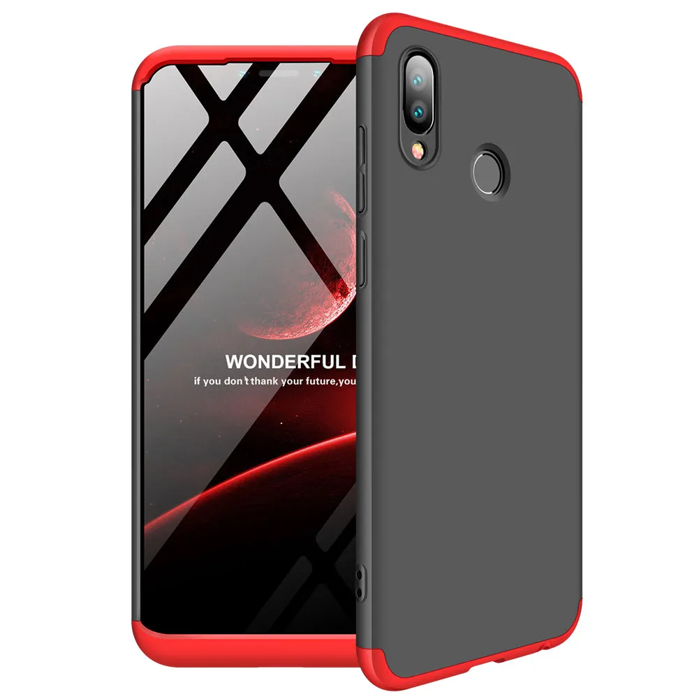 For Honor PLAY Ultra Slim PC Back Cover Non-slip Shockproof 360 Degree Full Protective Case Red black red