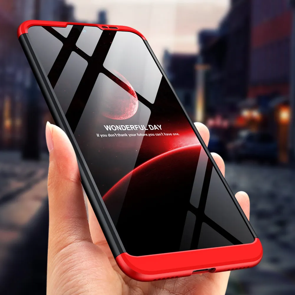 For HUAWEI HONOR 8A Ultra Slim PC Back Cover Non-slip Shockproof 360 Degree Full Protective Case black