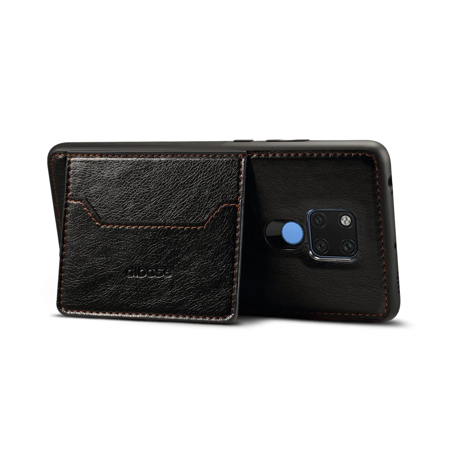 For HUAWEI MATE 20X 2 in 1 Retro PU Leather Wallet Stand Non-slip Shockproof Cell Phone Case red