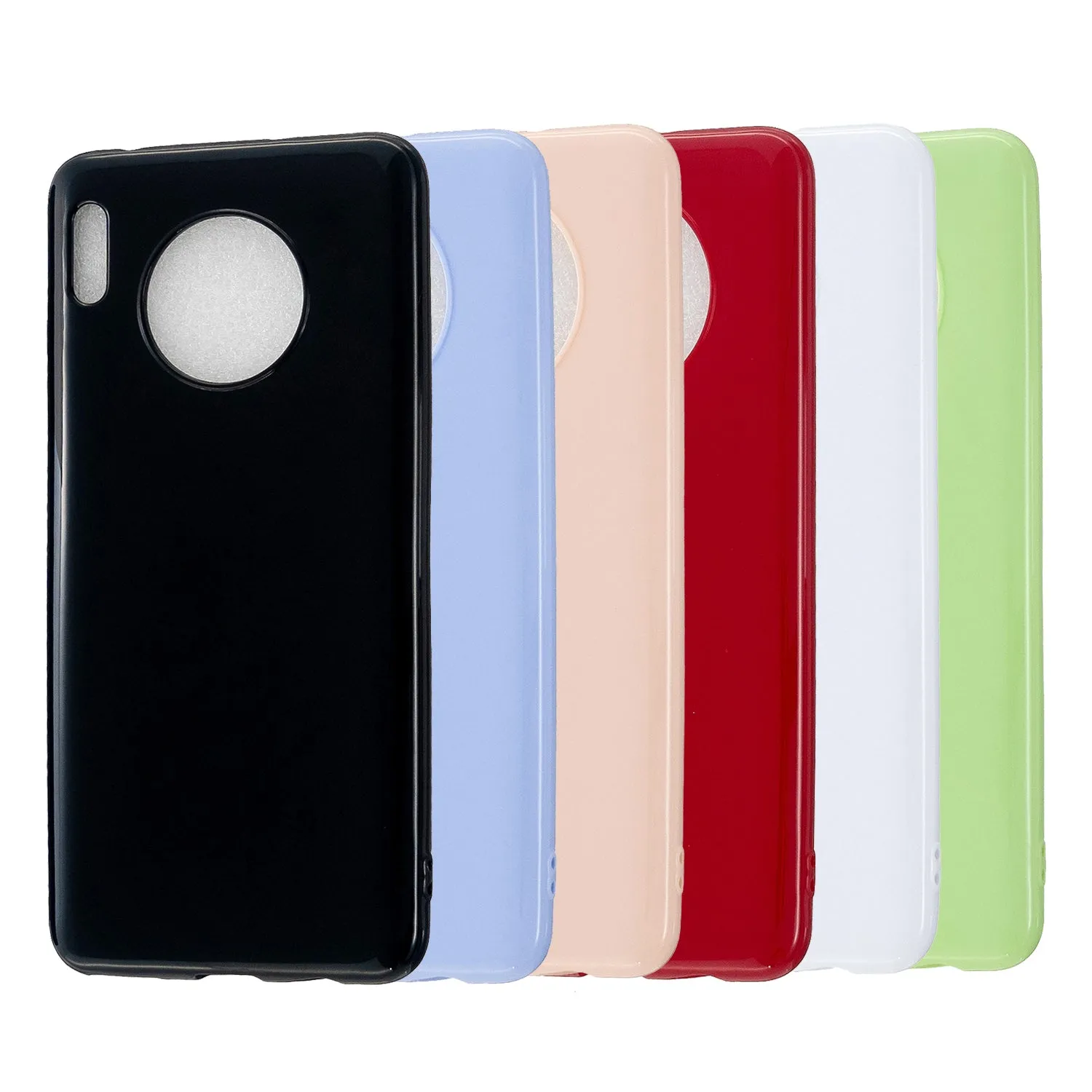 For HUAWEI Mate 30/30 Lite/30 Pro Cellphone Case Simple Profile Soft TPU Shock-Absorption Phone Cover Rose red