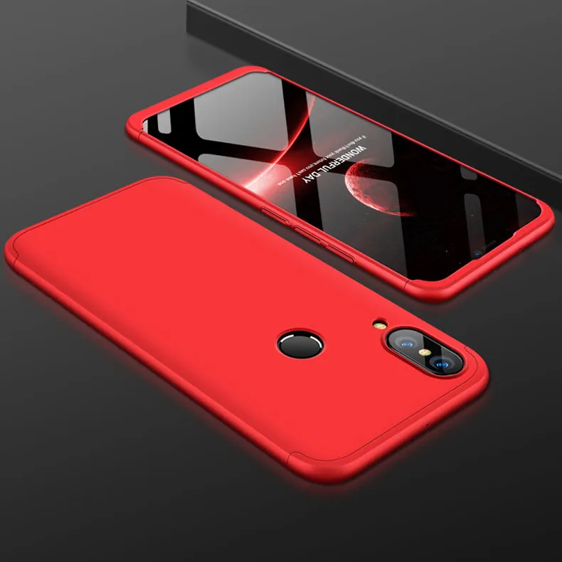For HUAWEI NOVA 3 3 in 1 360 Degree Non-slip Shockproof Full Protective Case black