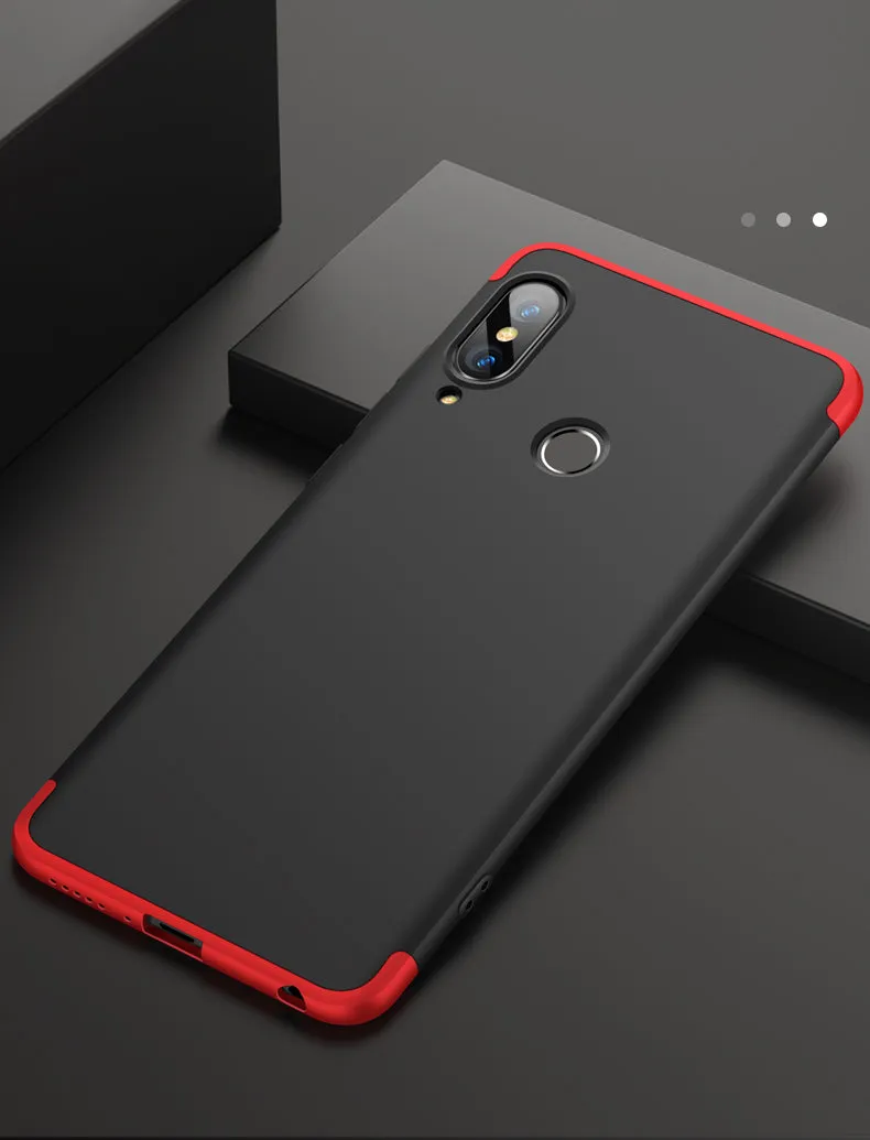 For HUAWEI NOVA 3 3 in 1 360 Degree Non-slip Shockproof Full Protective Case black