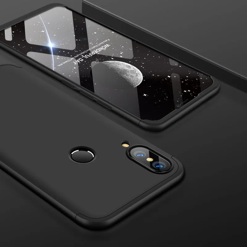 For HUAWEI NOVA 3 3 in 1 360 Degree Non-slip Shockproof Full Protective Case black