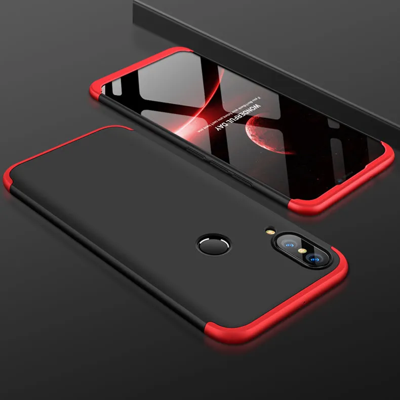 For HUAWEI NOVA 3 3 in 1 360 Degree Non-slip Shockproof Full Protective Case black