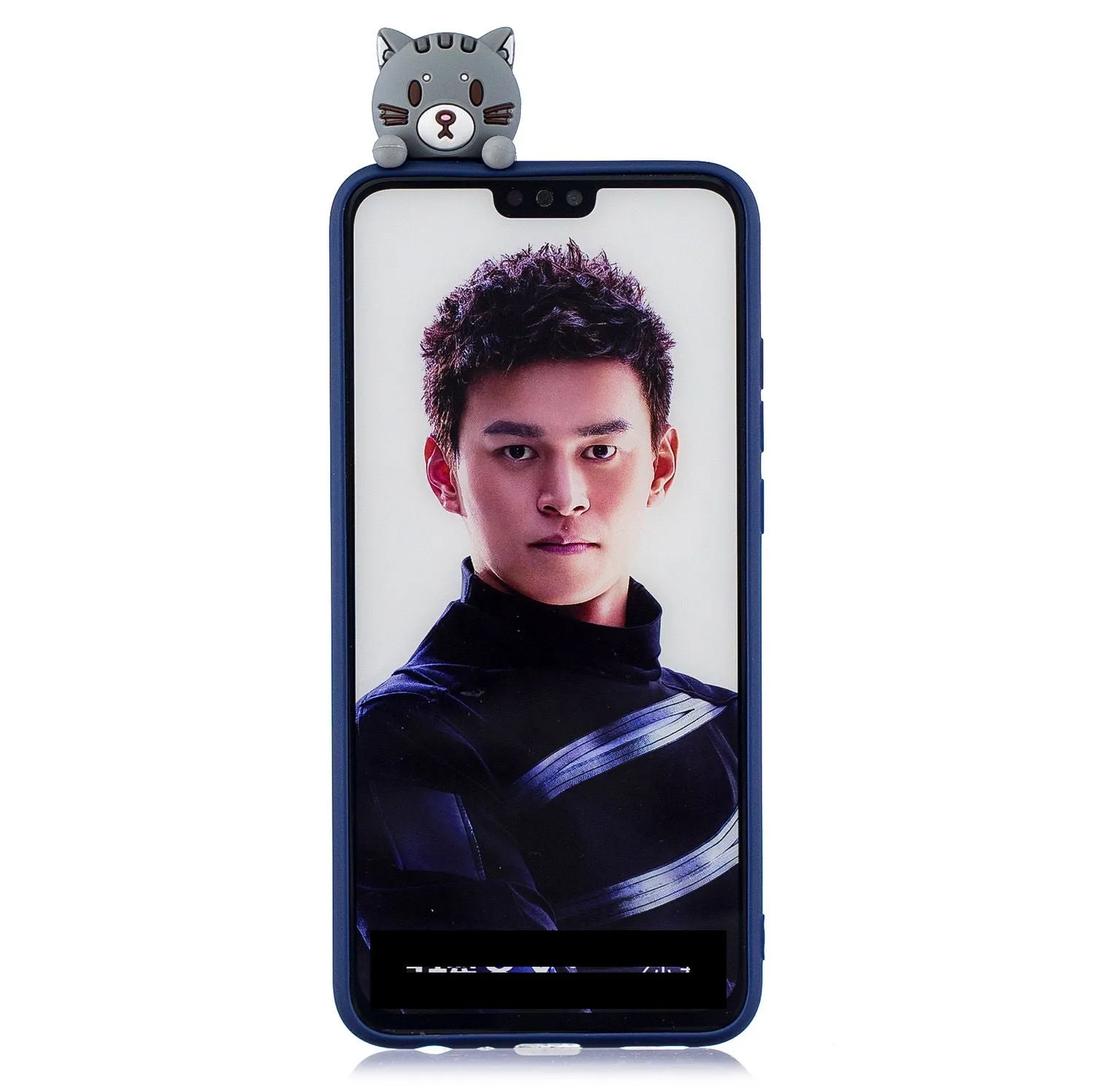 For Huawei Nova 3I 3D Cartoon Lovely Coloured Painted Soft TPU Back Cover Non-slip Shockproof Full Protective Case big face cat