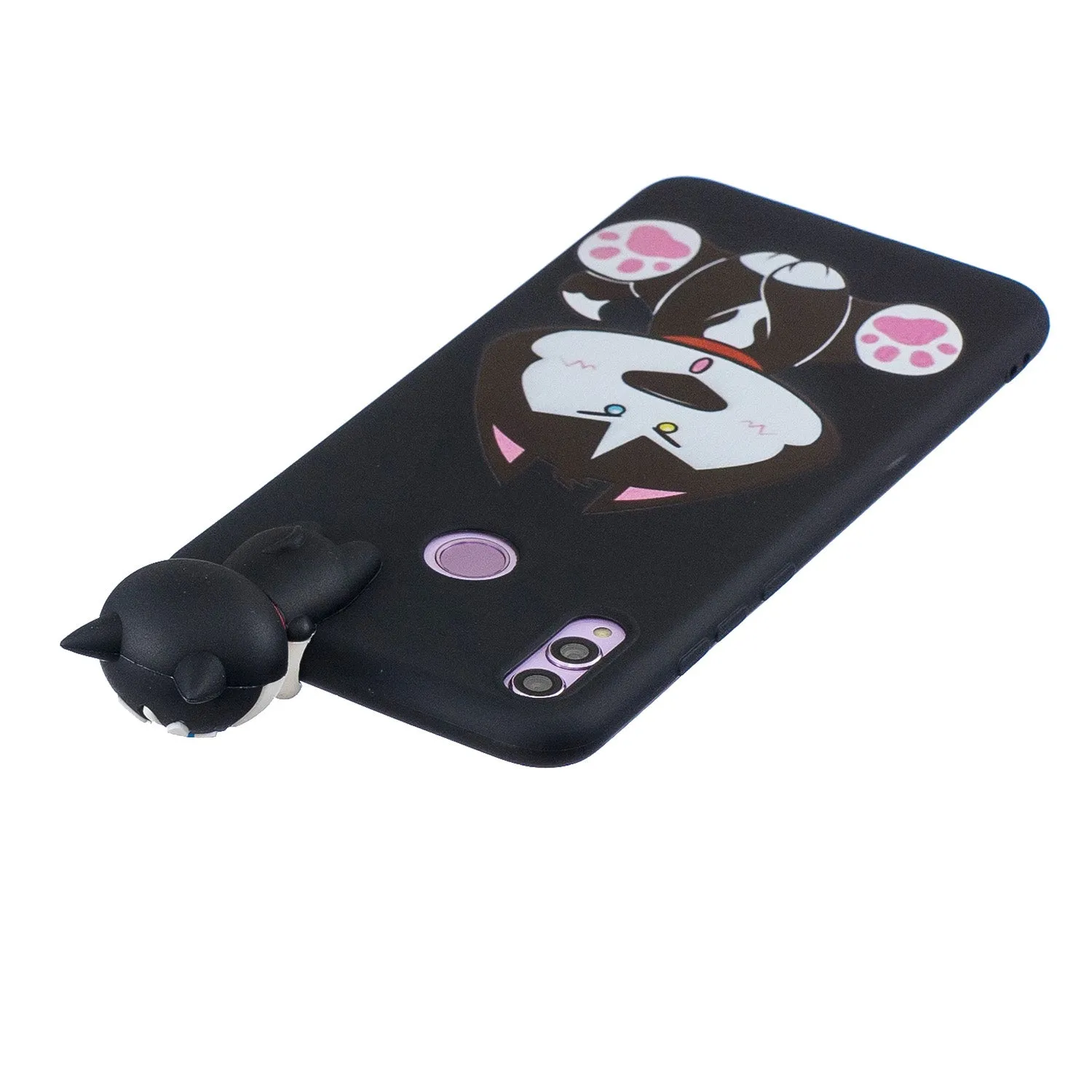 For Huawei Nova 3I 3D Cartoon Lovely Coloured Painted Soft TPU Back Cover Non-slip Shockproof Full Protective Case cute husky