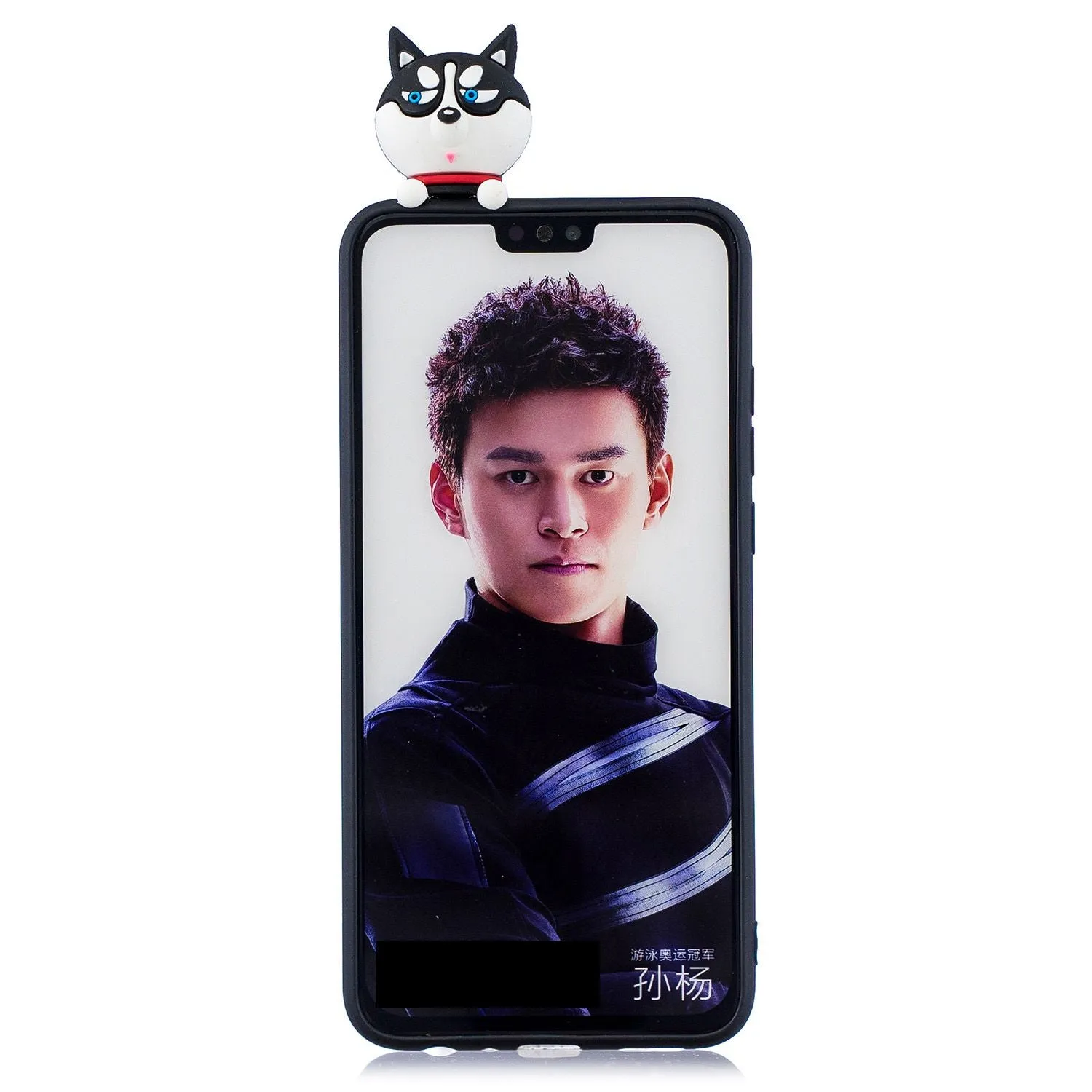 For Huawei Nova 3I 3D Cartoon Lovely Coloured Painted Soft TPU Back Cover Non-slip Shockproof Full Protective Case cute husky