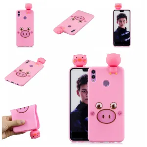 For Huawei Nova 3I 3D Cartoon Lovely Coloured Painted Soft TPU Back Cover Non-slip Shockproof Full Protective Case Small pink pig