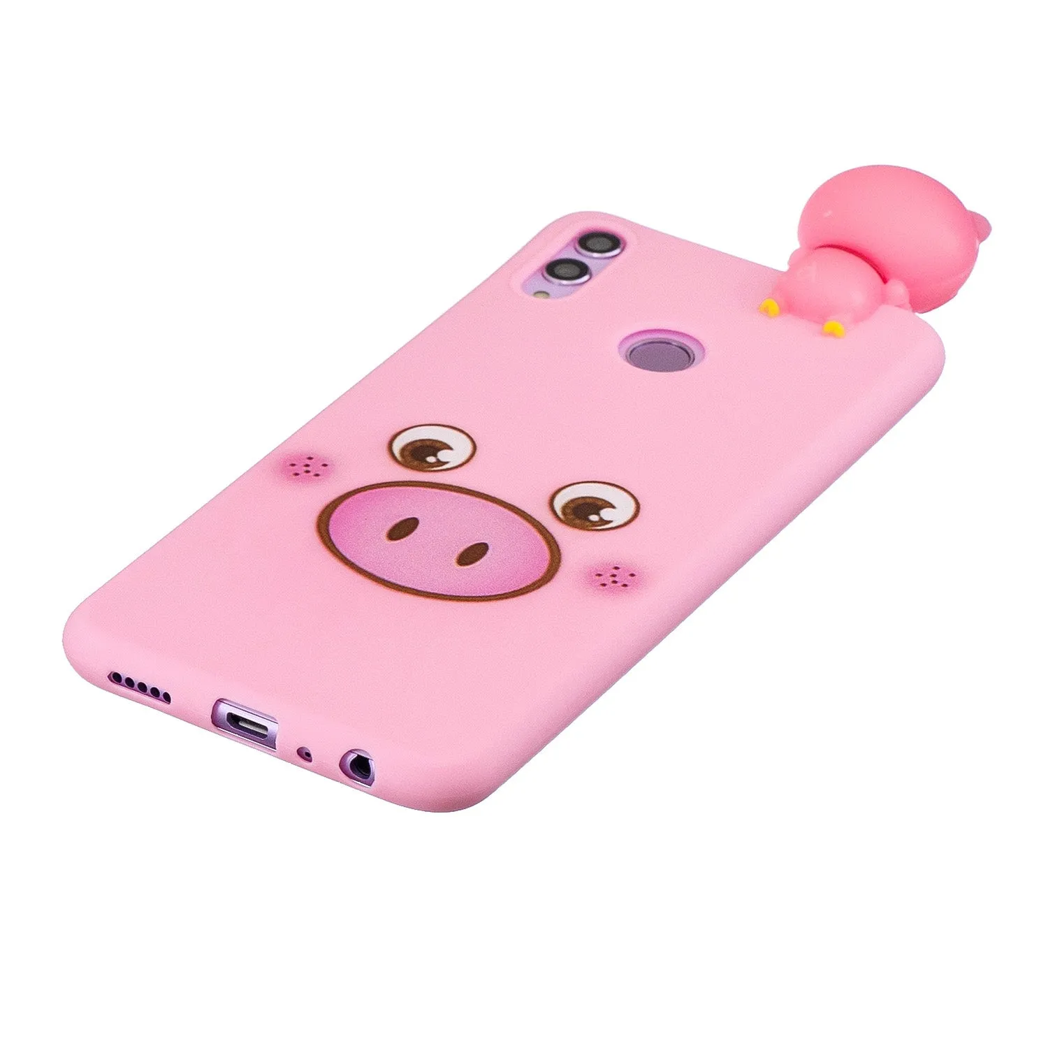 For Huawei Nova 3I 3D Cartoon Lovely Coloured Painted Soft TPU Back Cover Non-slip Shockproof Full Protective Case Small pink pig