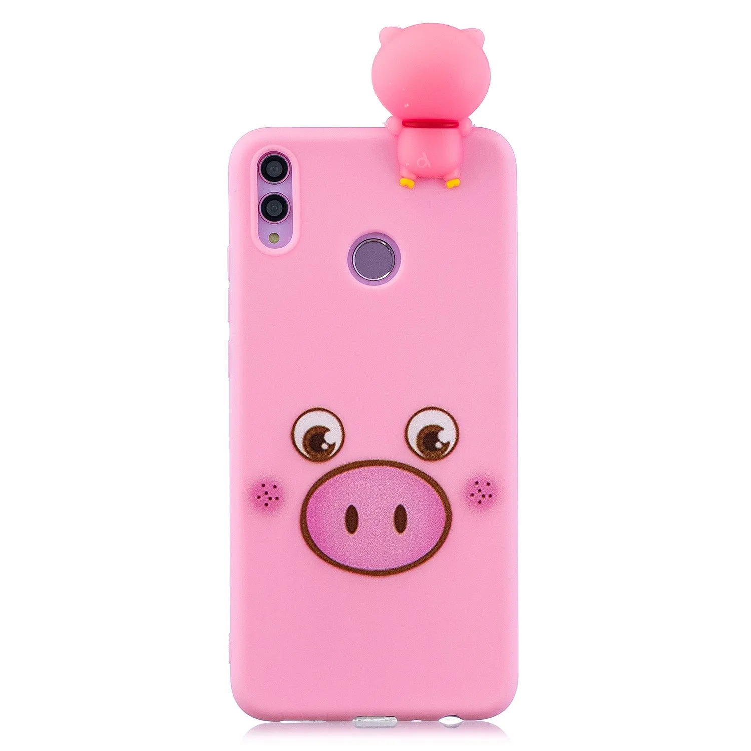 For Huawei Nova 3I 3D Cartoon Lovely Coloured Painted Soft TPU Back Cover Non-slip Shockproof Full Protective Case Small pink pig