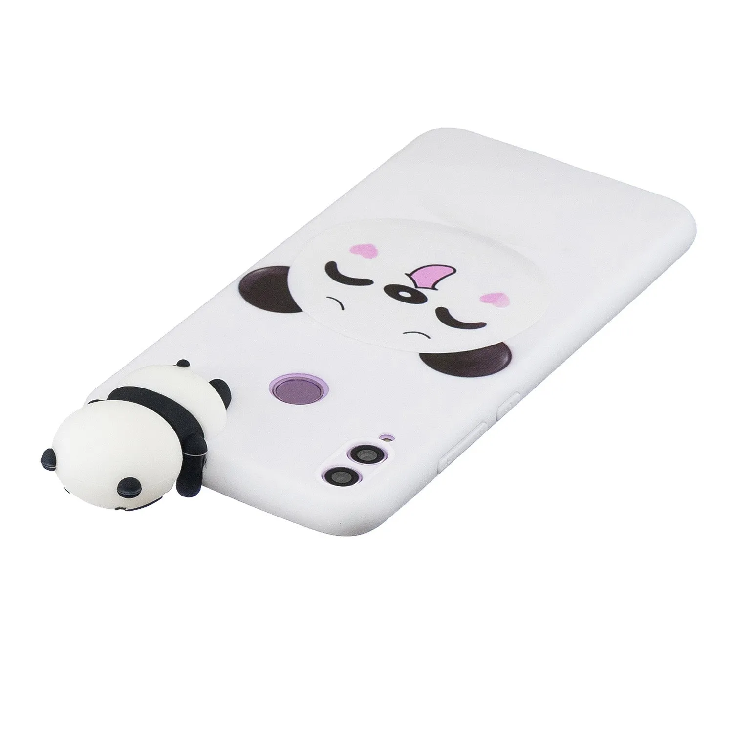 For Huawei Nova 3I 3D Cartoon Lovely Coloured Painted Soft TPU Back Cover Non-slip Shockproof Full Protective Case Smiley panda