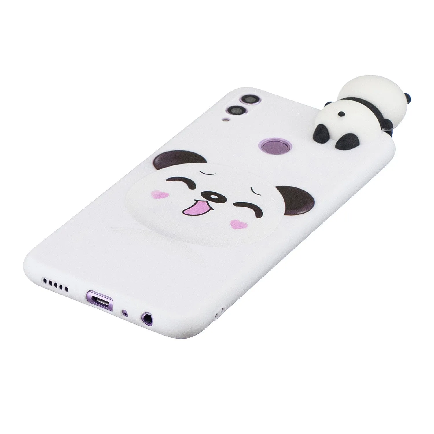 For Huawei Nova 3I 3D Cartoon Lovely Coloured Painted Soft TPU Back Cover Non-slip Shockproof Full Protective Case Smiley panda