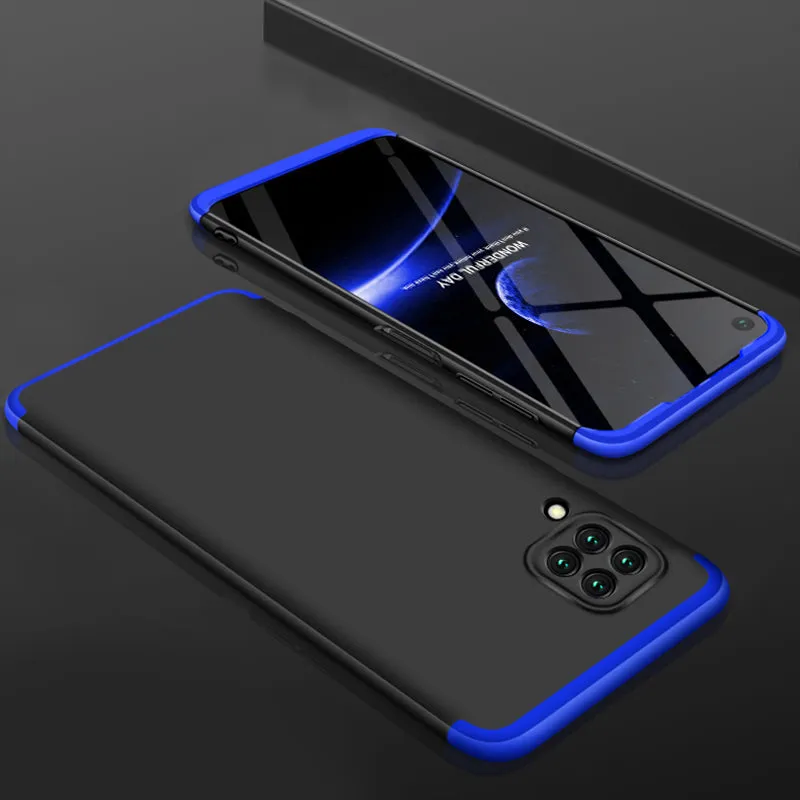 For HUAWEI Nova 6SE/P40 lite/Nova 7i Cellphone Case PC Full Protection Anti-Scratch Mobile Phone Shell Cover Blue   black