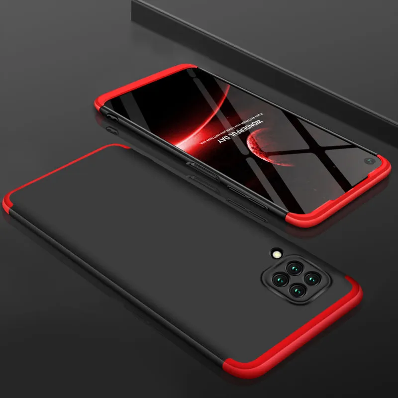 For HUAWEI Nova 6SE/P40 lite/Nova 7i Cellphone Case PC Full Protection Anti-Scratch Mobile Phone Shell Cover Red   black
