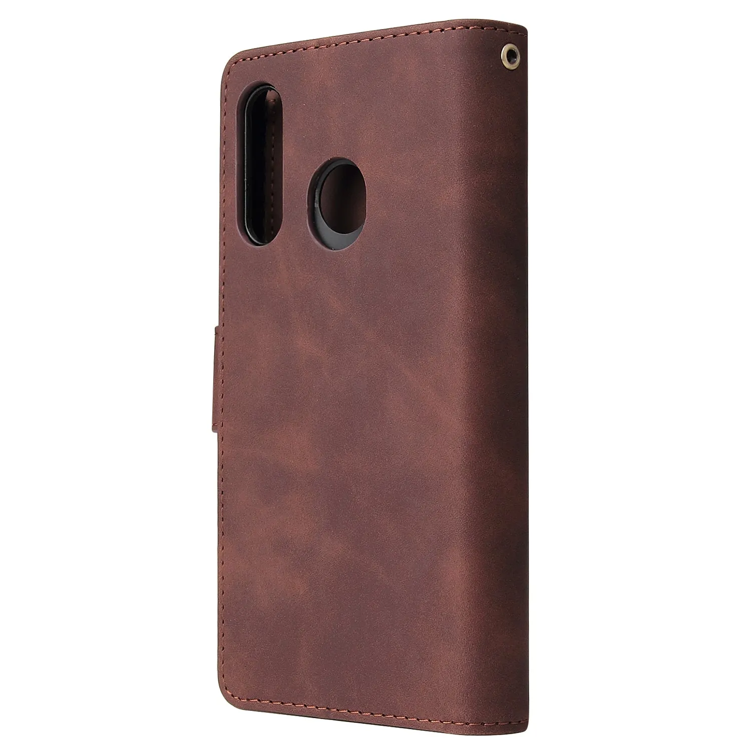 For HUAWEI P30 HUAWEI P30 lite HUAWEI P30 pro Multi-card Bracket Coin Wallet Zipper Mobile Phone PU Leather Phone Case  3 brown