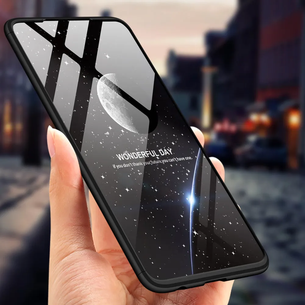 For HUAWEI P30 LITE Ultra Slim PC Back Cover Non-slip Shockproof 360 Degree Full Protective Case Rose gold