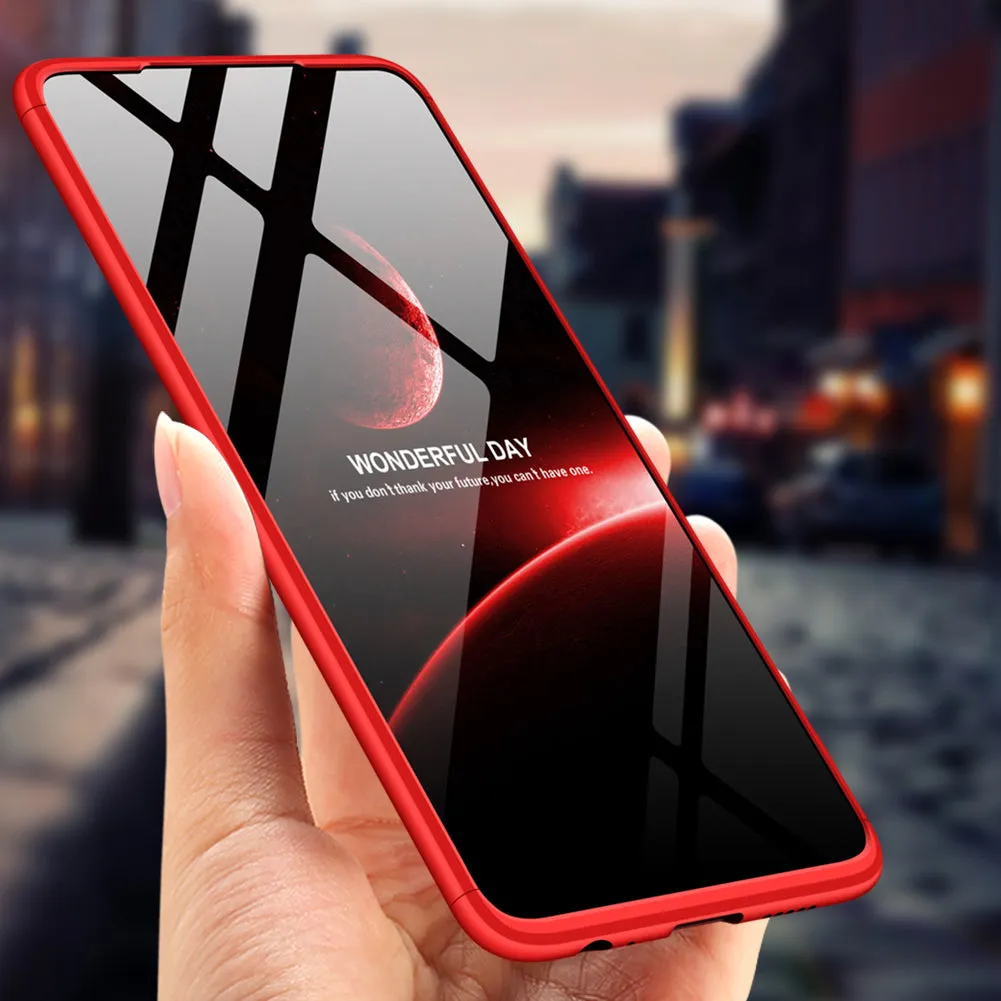 For HUAWEI P30 LITE Ultra Slim PC Back Cover Non-slip Shockproof 360 Degree Full Protective Case Silver black silver