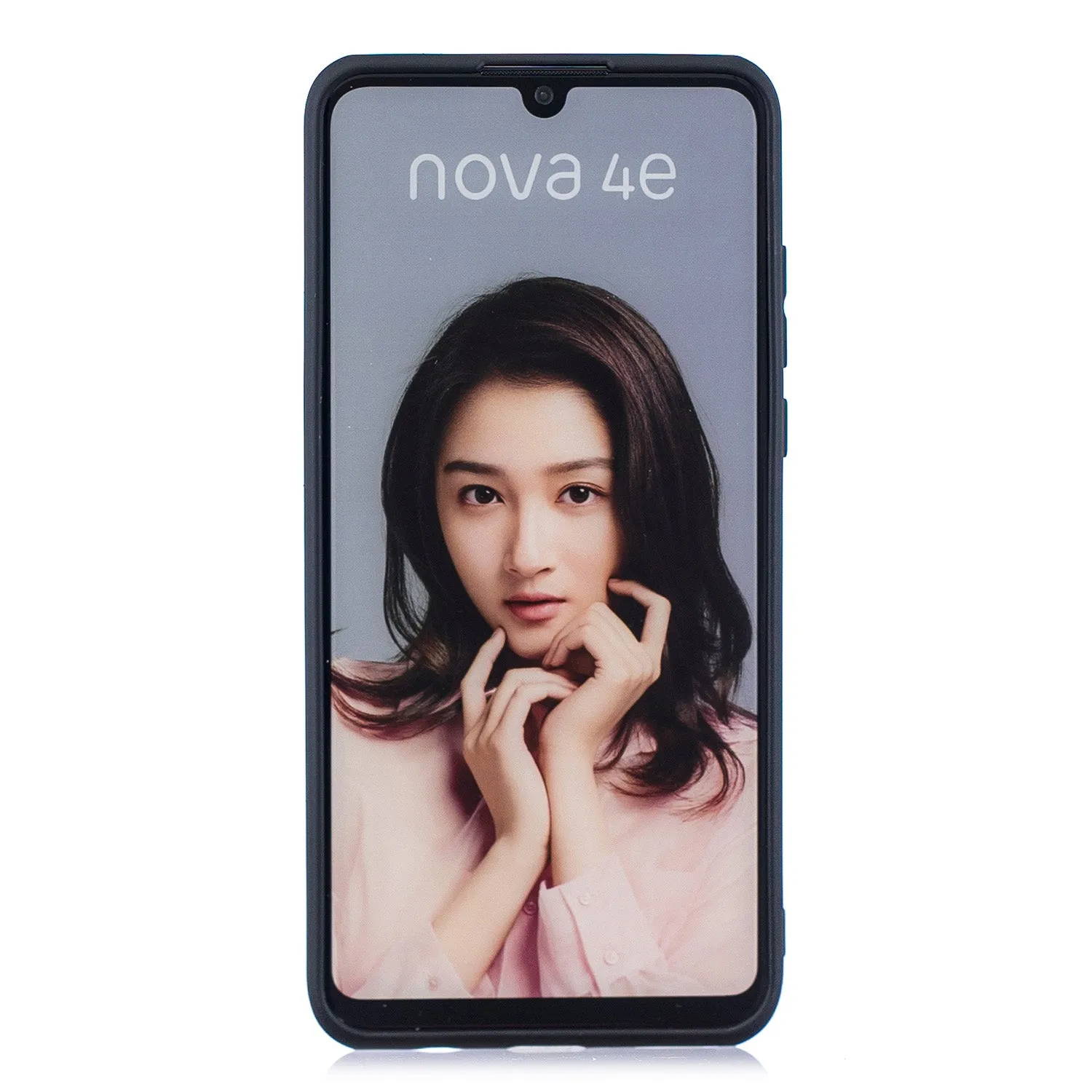 For HUAWEI P30 LITE/NOVA 4E Lovely Candy Color Matte TPU Anti-scratch Non-slip Protective Cover Back Case black