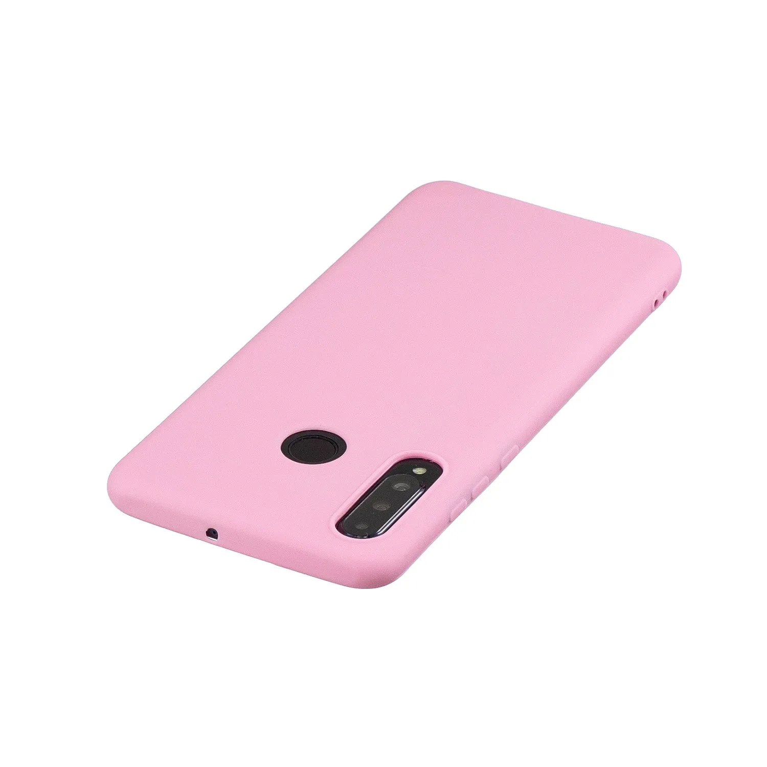 For HUAWEI P30 LITE/NOVA 4E Lovely Candy Color Matte TPU Anti-scratch Non-slip Protective Cover Back Case dark pink