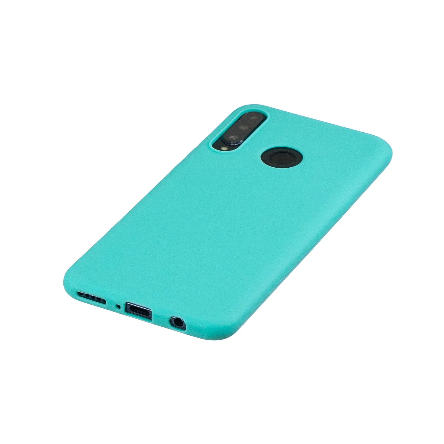 For HUAWEI P30 LITE/NOVA 4E Lovely Candy Color Matte TPU Anti-scratch Non-slip Protective Cover Back Case Light blue