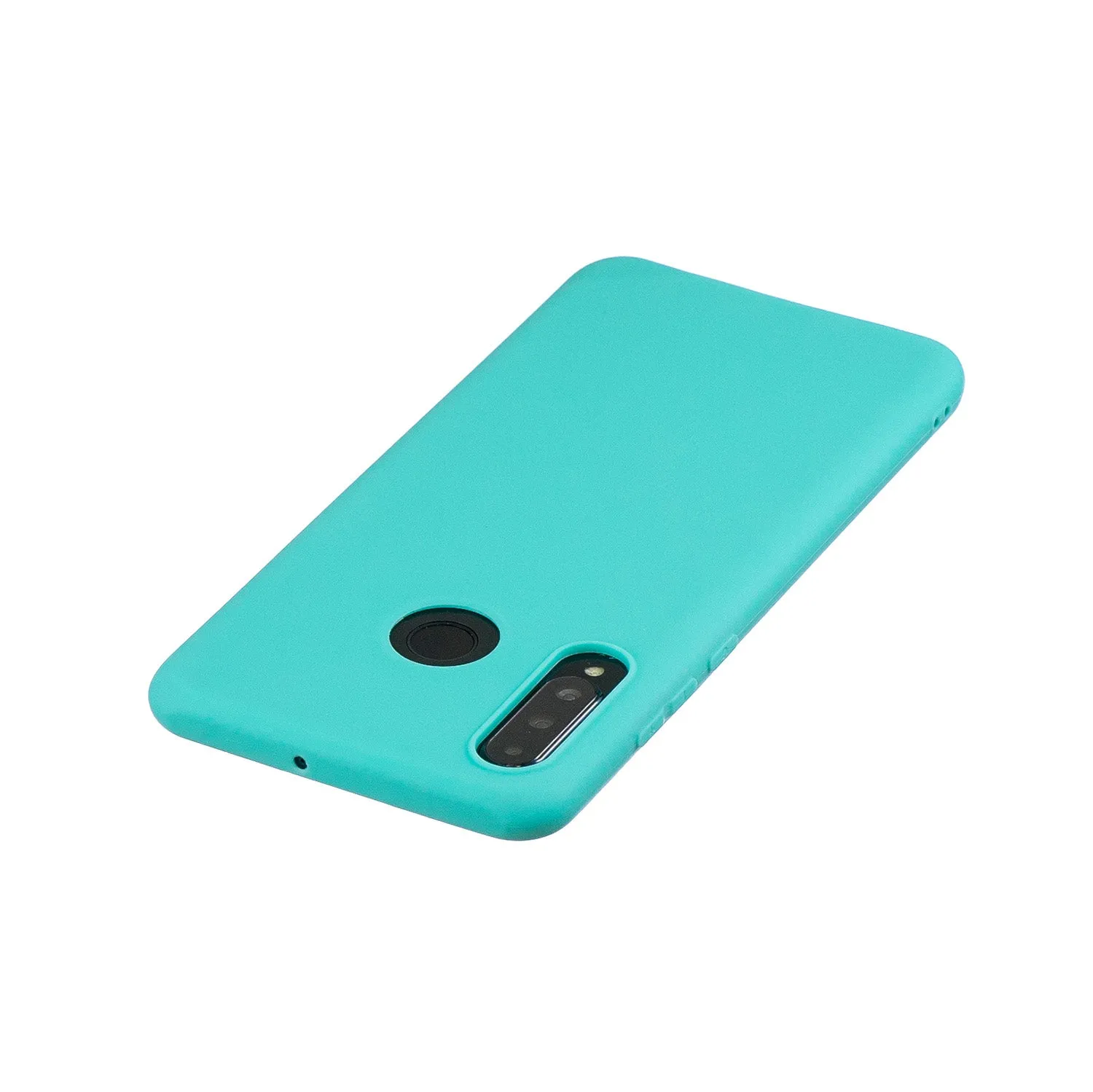 For HUAWEI P30 LITE/NOVA 4E Lovely Candy Color Matte TPU Anti-scratch Non-slip Protective Cover Back Case Light blue