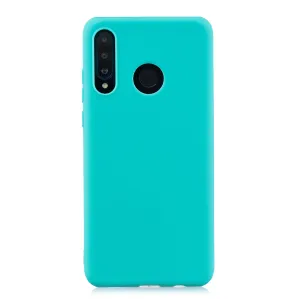 For HUAWEI P30 LITE/NOVA 4E Lovely Candy Color Matte TPU Anti-scratch Non-slip Protective Cover Back Case Light blue
