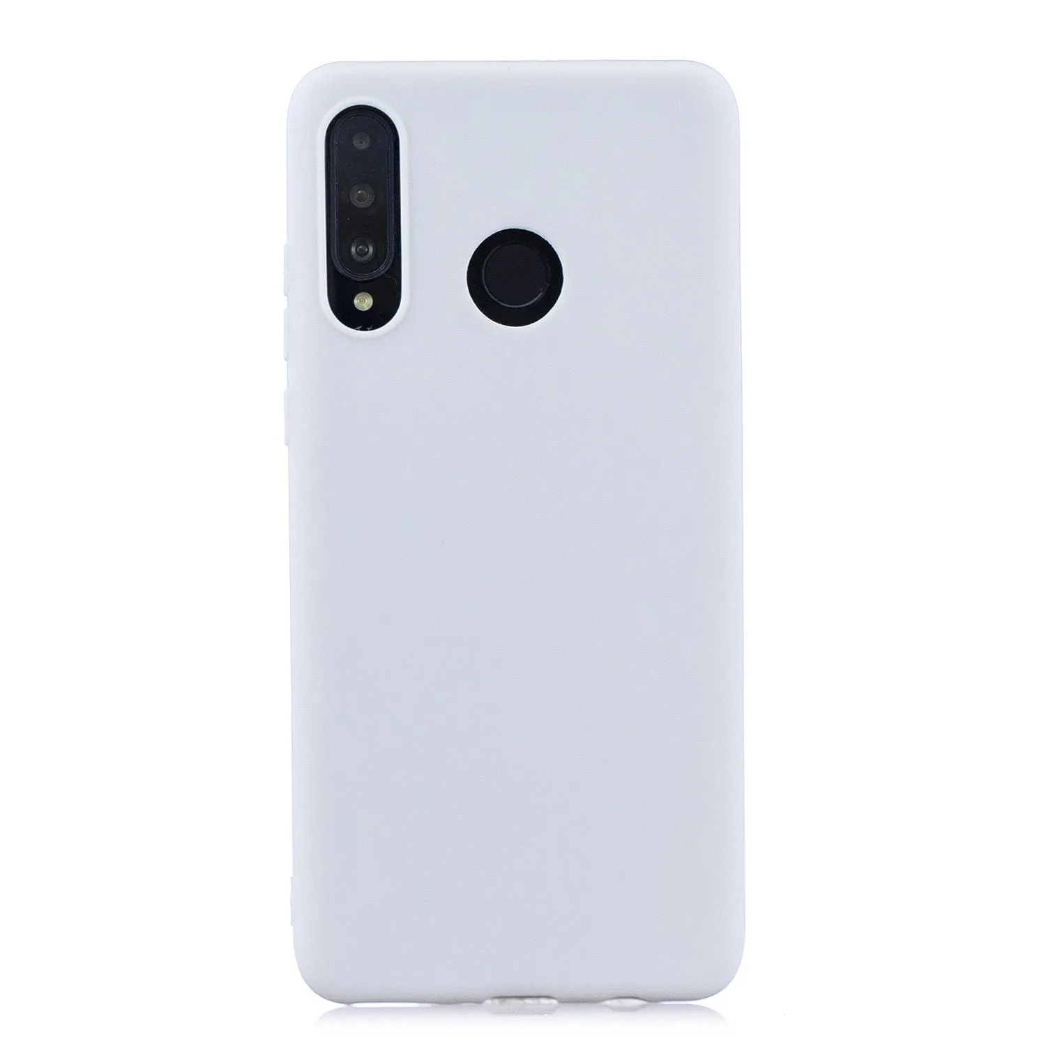 For HUAWEI P30 LITE/NOVA 4E Lovely Candy Color Matte TPU Anti-scratch Non-slip Protective Cover Back Case Light pink