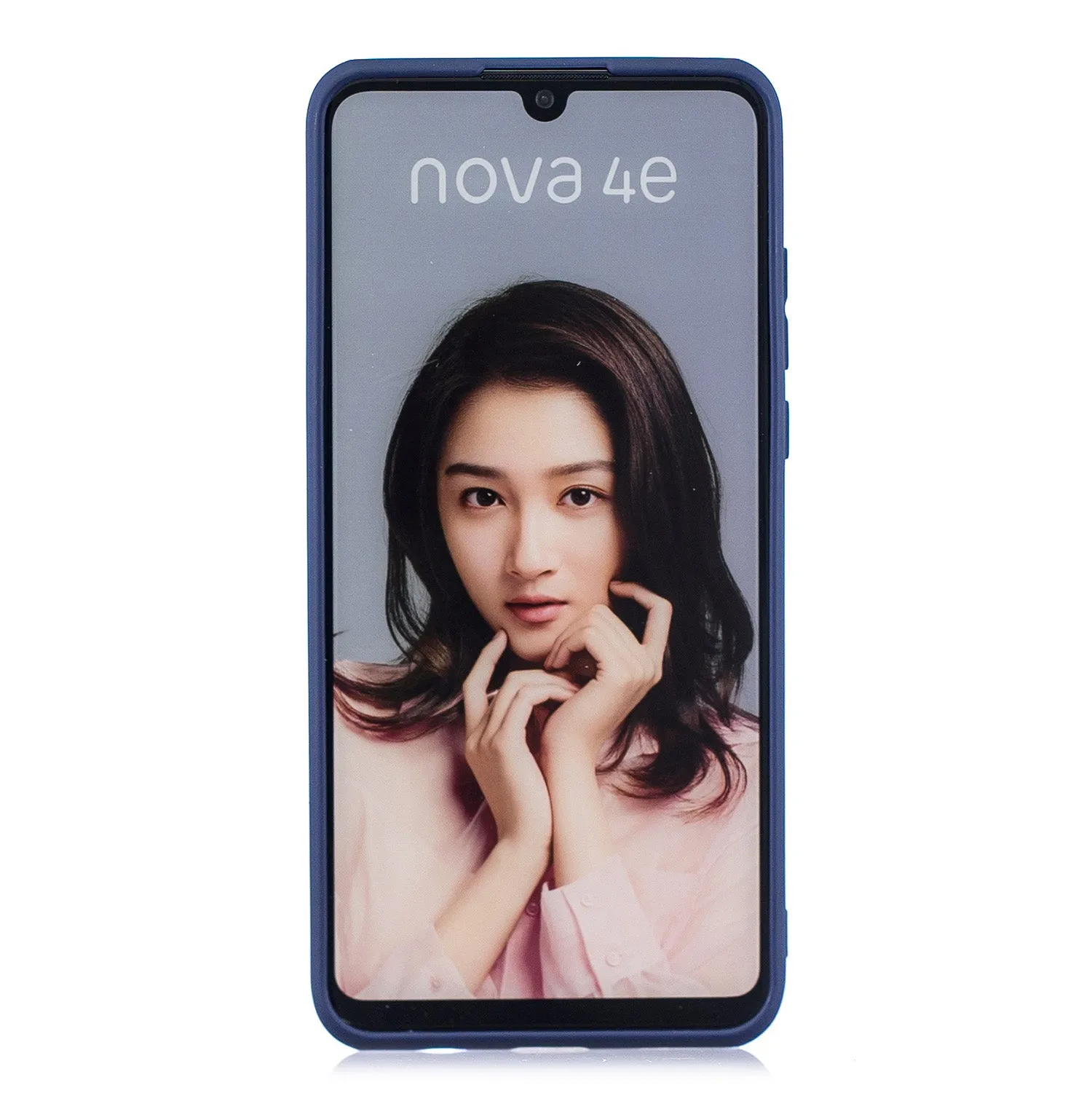 For HUAWEI P30 LITE/NOVA 4E Lovely Candy Color Matte TPU Anti-scratch Non-slip Protective Cover Back Case Light pink