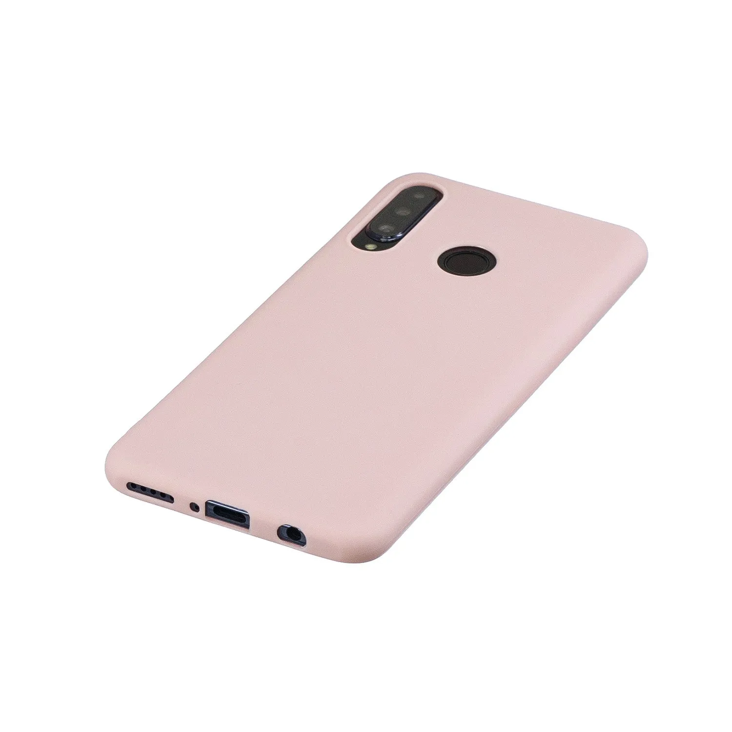 For HUAWEI P30 LITE/NOVA 4E Lovely Candy Color Matte TPU Anti-scratch Non-slip Protective Cover Back Case Light pink