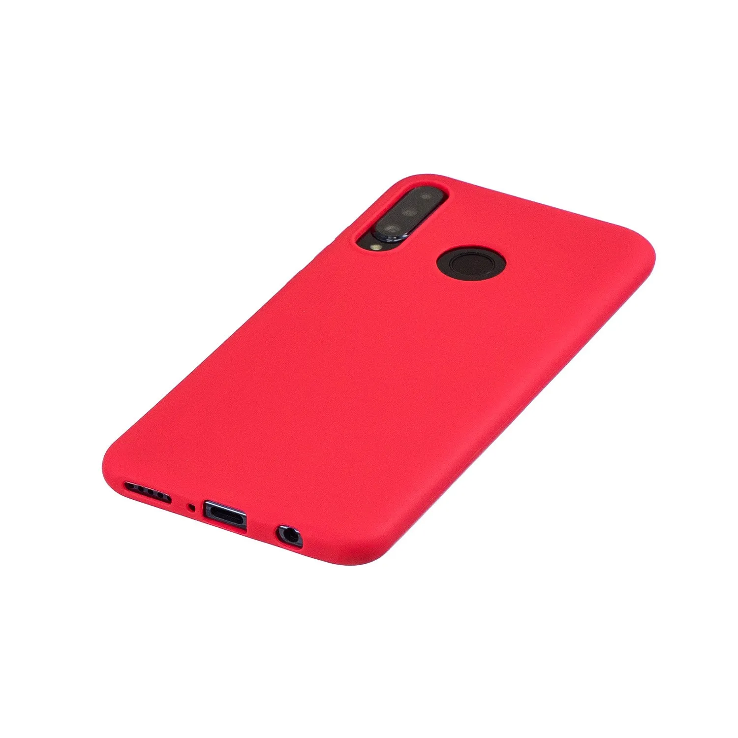 For HUAWEI P30 LITE/NOVA 4E Lovely Candy Color Matte TPU Anti-scratch Non-slip Protective Cover Back Case red