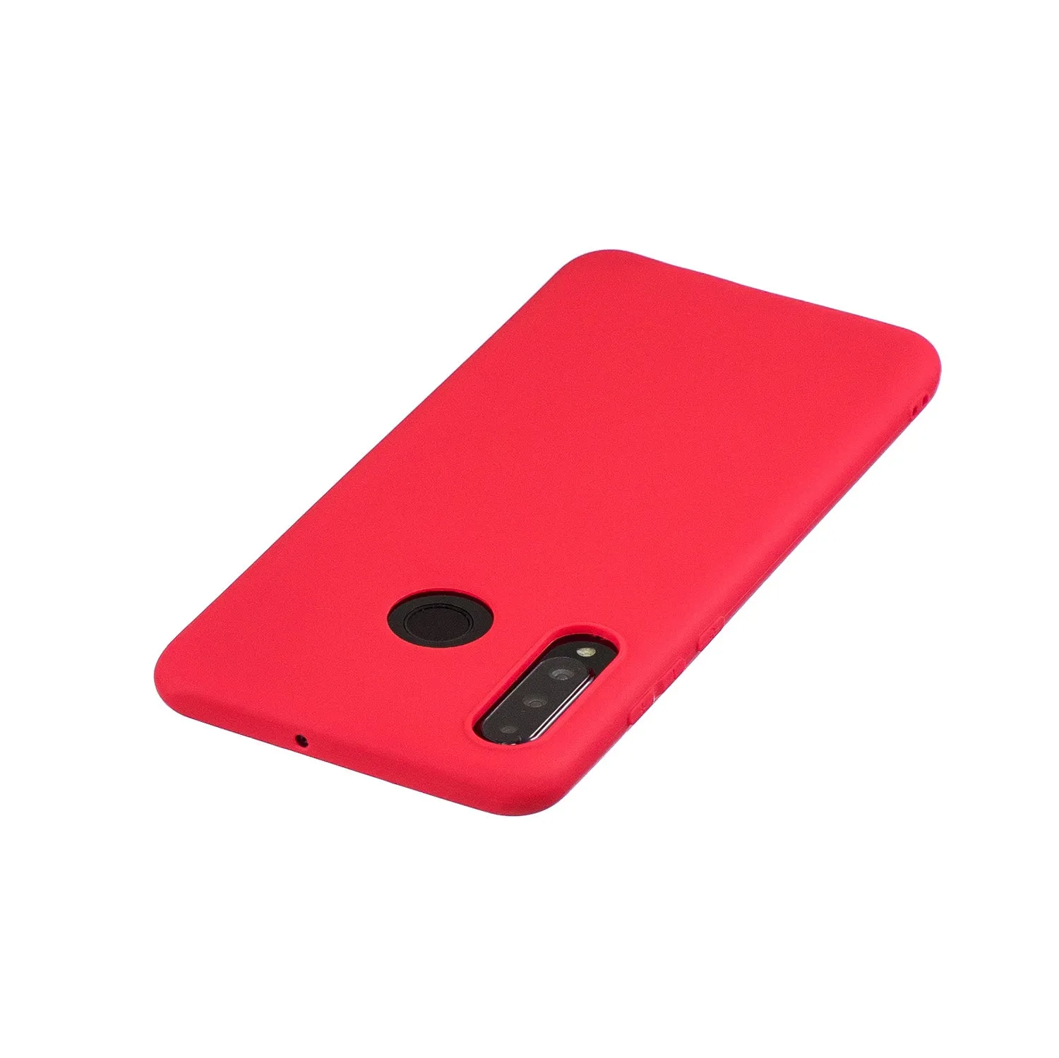 For HUAWEI P30 LITE/NOVA 4E Lovely Candy Color Matte TPU Anti-scratch Non-slip Protective Cover Back Case red